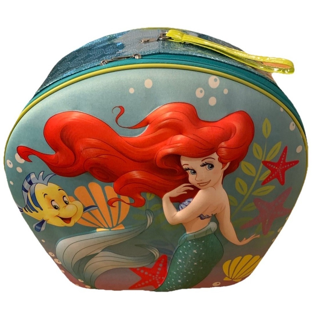 Rare Disney Store The Little Mermaid‎ Ariel 3D Glitter Child Size Luggage NWOT